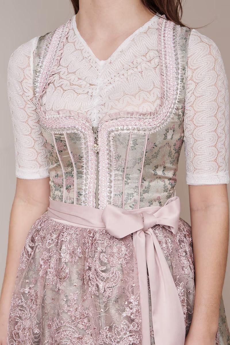 Kruger Mini Dirndl - Roxana Green 50cm Dress with Chic Lace – CA