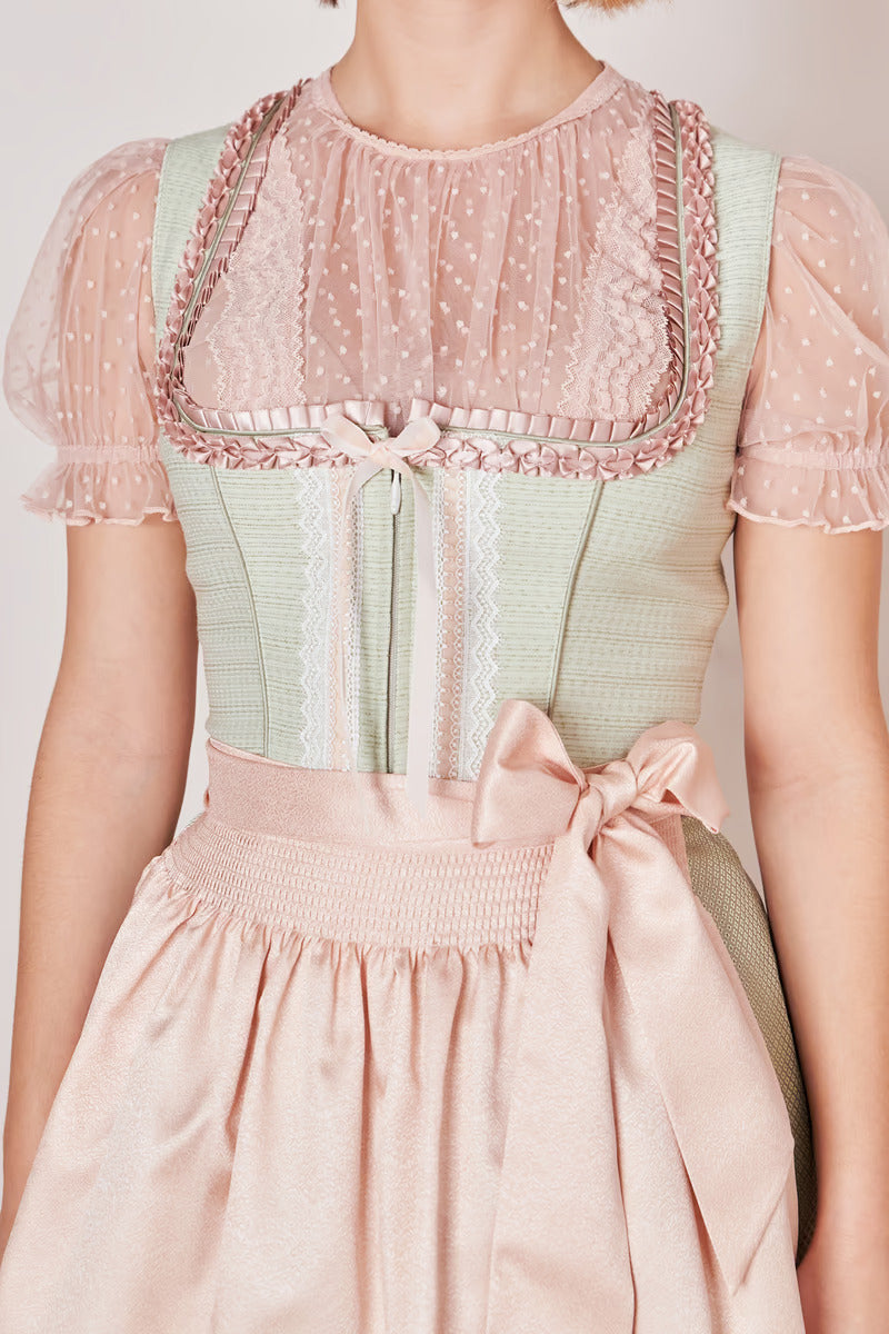 Kruger Midi Dirndl 2pcs. 60cm "Rina" mint