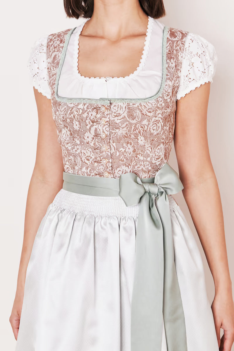 Kruger Midi Dirndl 2pcs. 60cm "Nami" brown