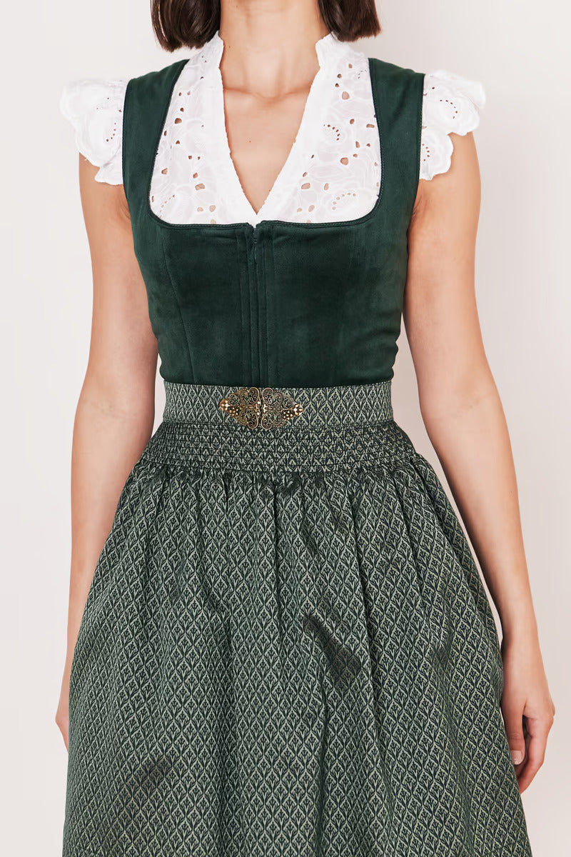 Kruger Mini Dirndl 2pcs. 50cm "Alisha" green (32,36,42)
