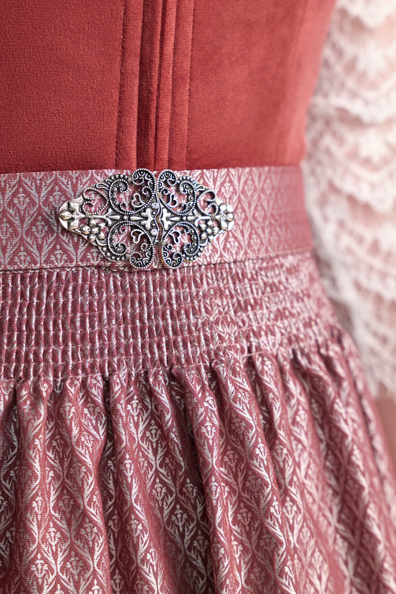 Kruger Midi Dirndl 2pcs. 60cm "Alisha" red (34,44)