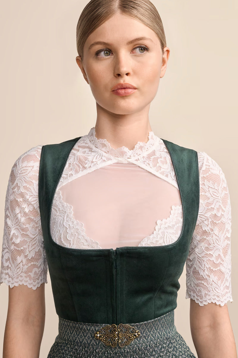 Kruger Long Dirndl 2pcs. 70cm "Alisha" green