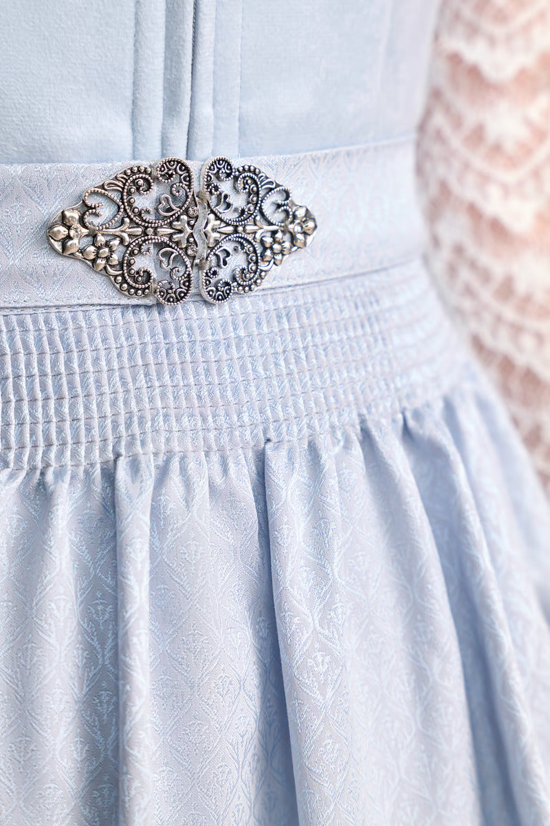 Kruger Midi Dirndl 2pcs. 60cm "Alisha" light blue (42)