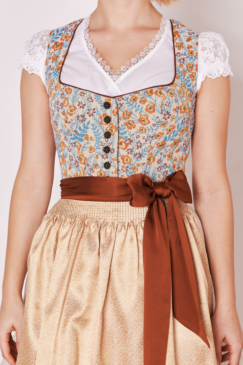 Krüger Mini Dirndl 2pcs. 50cm "Xandra" beige