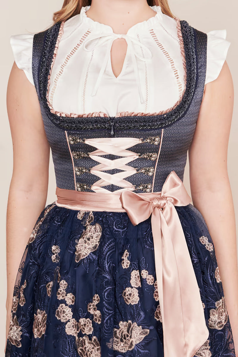 Kruger Mini Dirndl 2pcs. 60cm "Tracy" blue