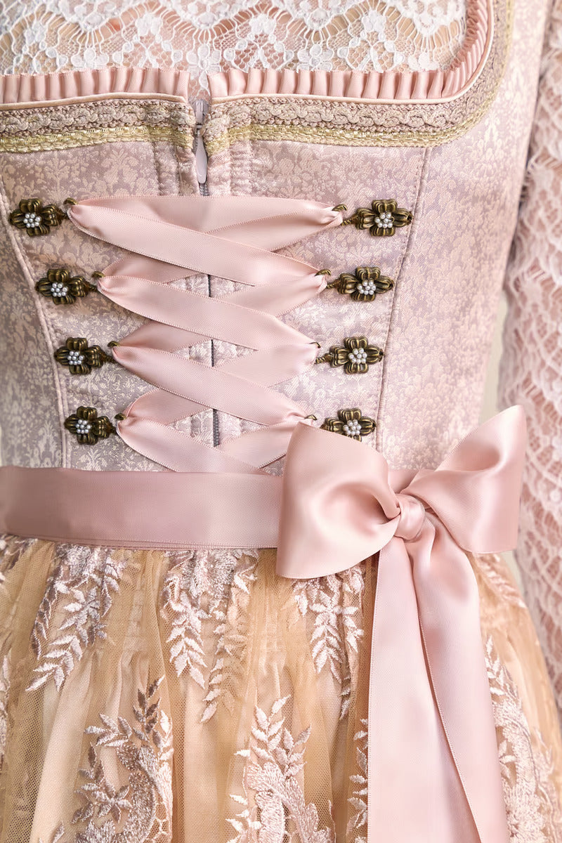 Kruger Midi Dirndl 2pcs. 60cm "Lunie" pink (34)