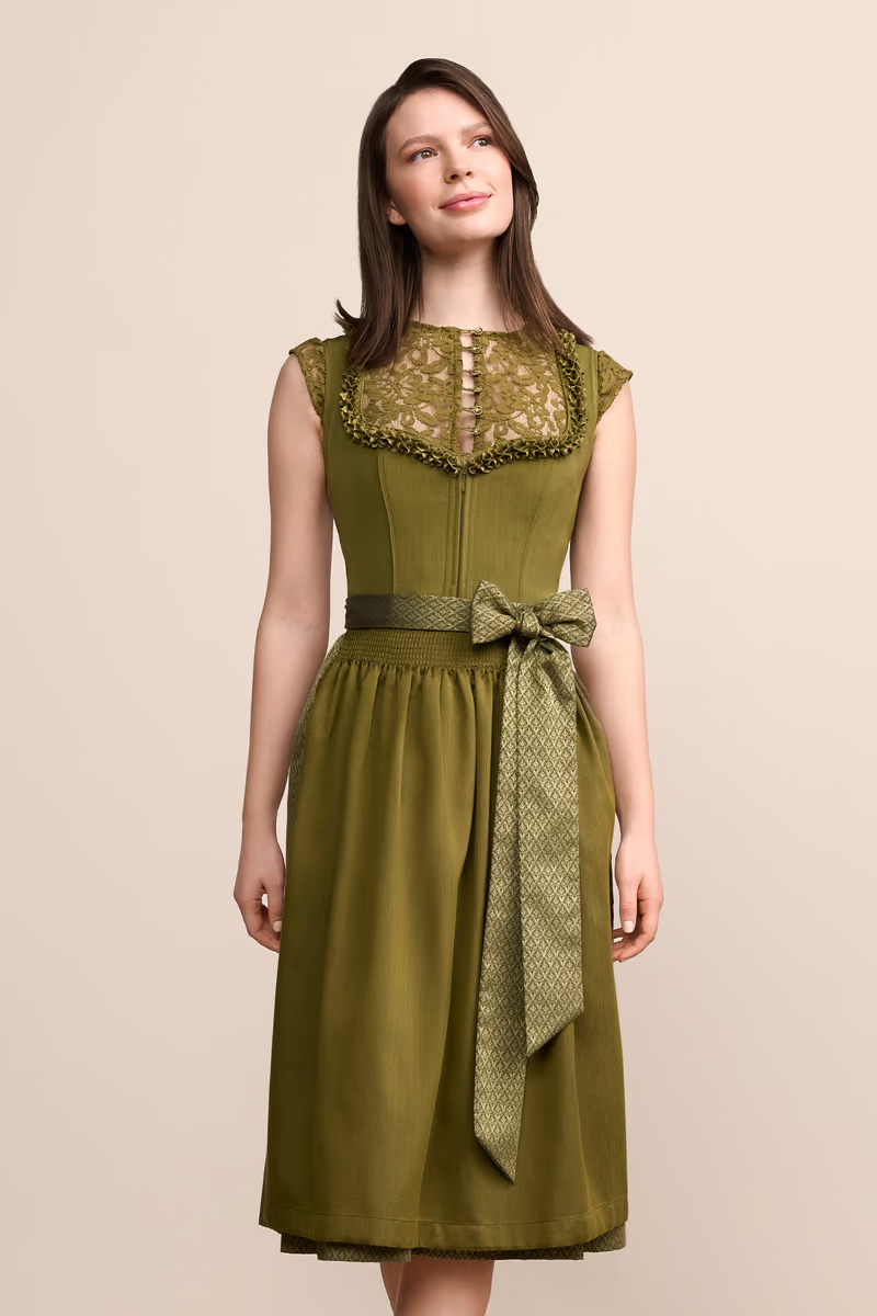 (new) Kruger Long Dirndl 2pcs. 70cm "Anica" olive
