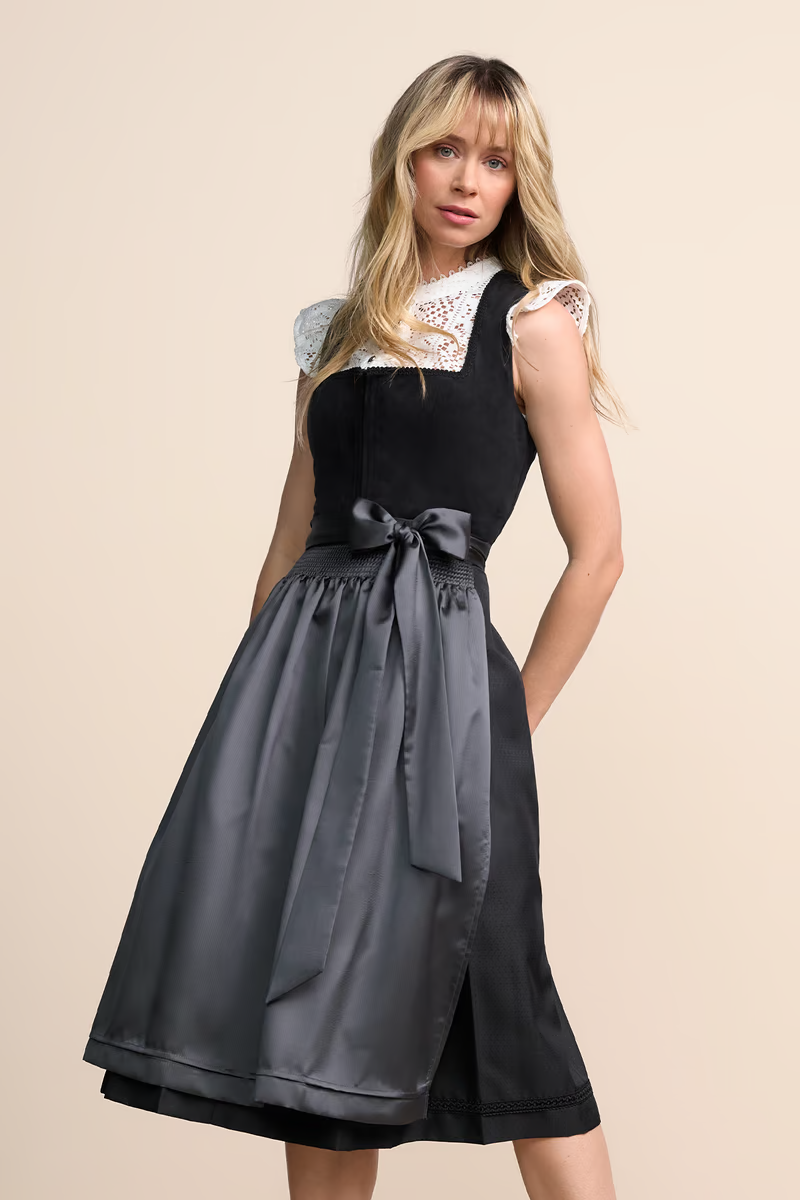 (new) Kruger Long Dirndl 2pcs. 70cm "Calista" black
