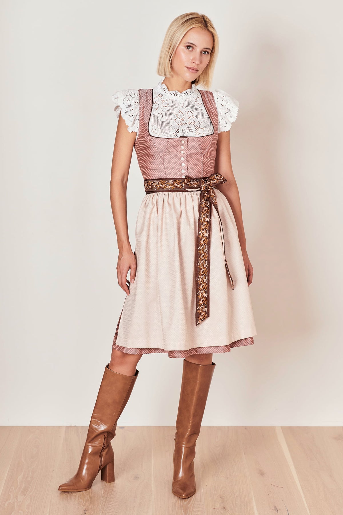 Julia Trentini Klara Midi Dirndl, Rose — 60cm