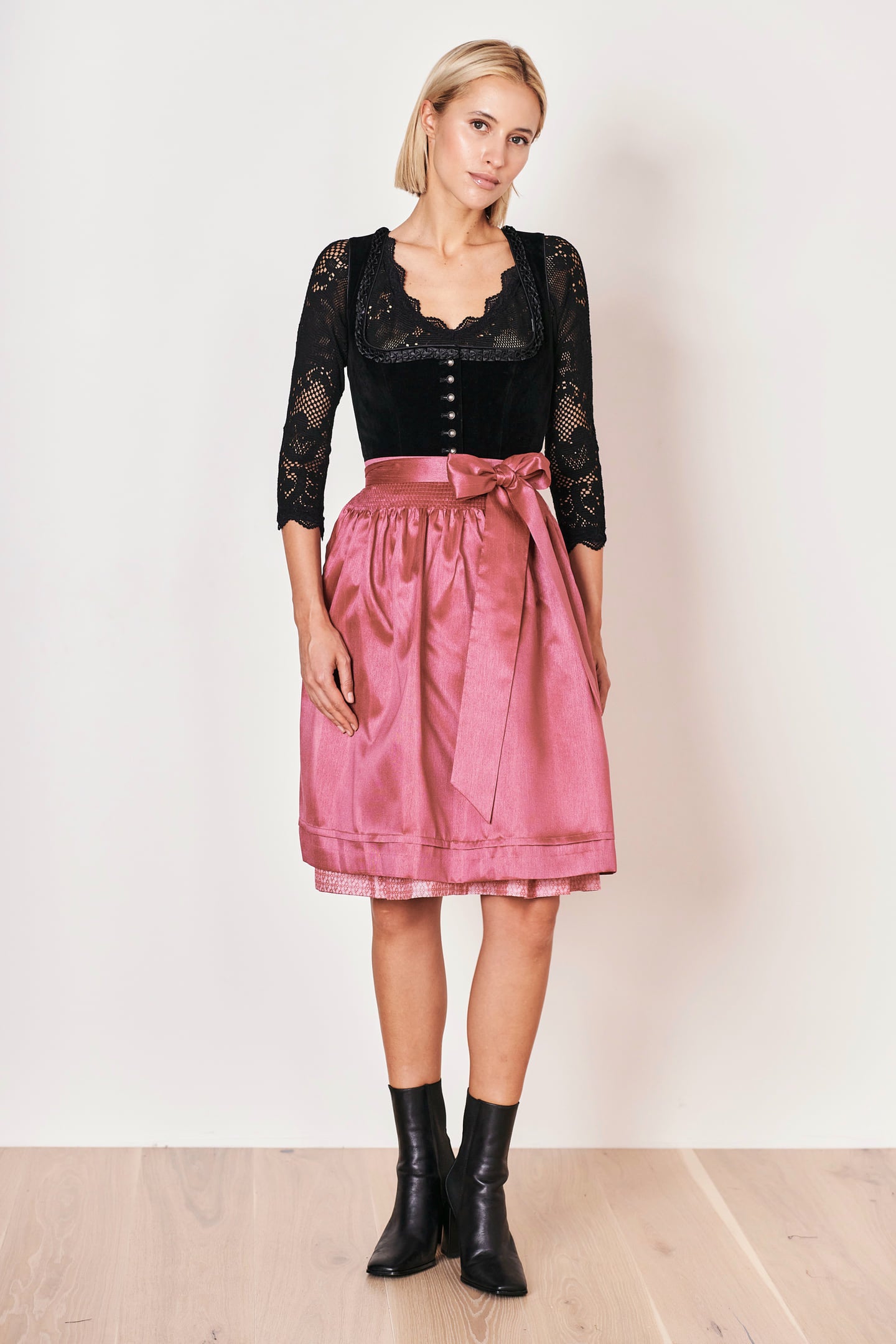 Julia Trentini Agatha Midi Dirndl, Black — 60cm