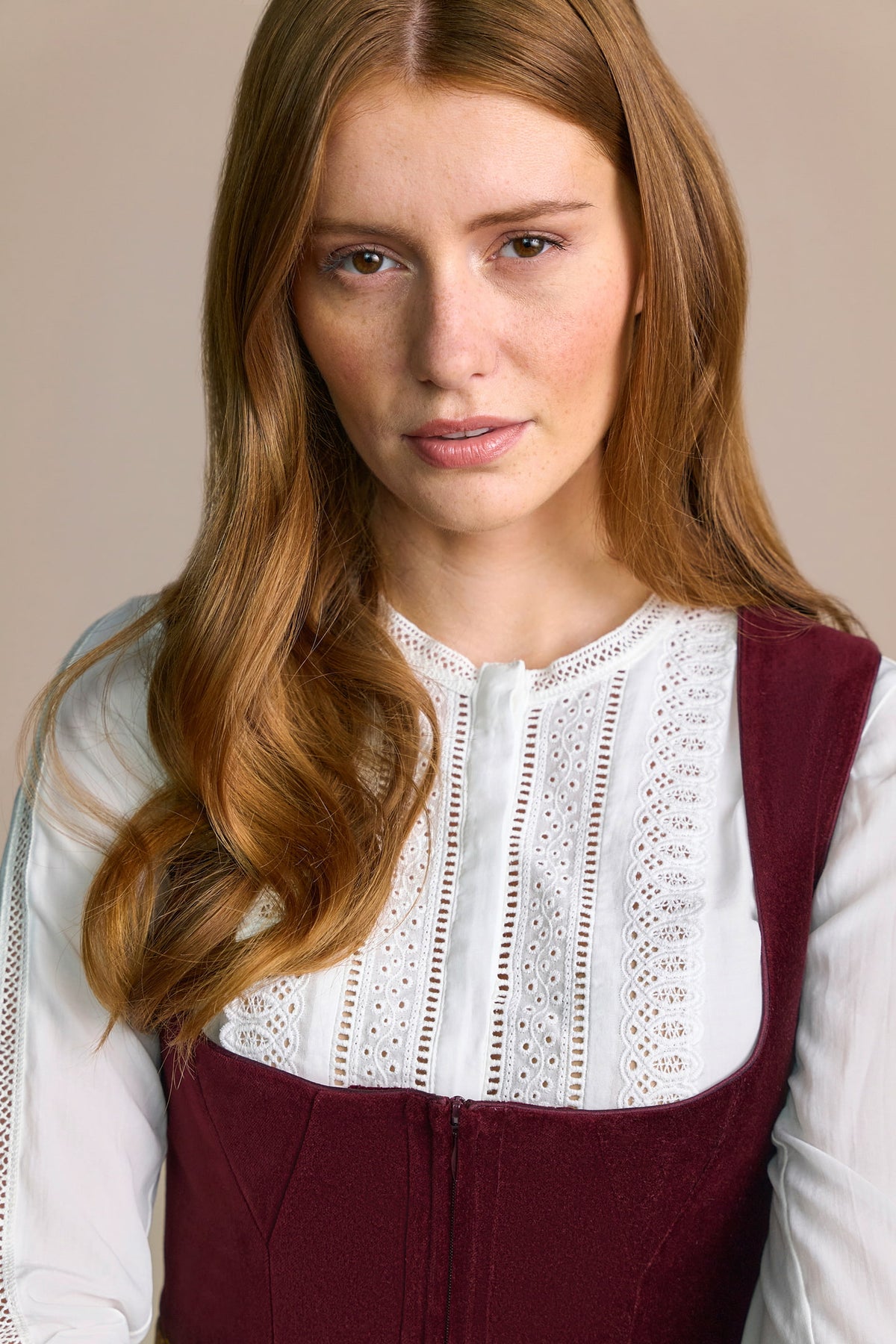 Julia Trentini Elin Midi Dirndl, Red — 60cm