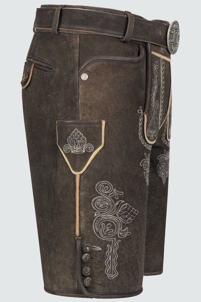 Kruger Men's Lederhosen "Vinc" with belt