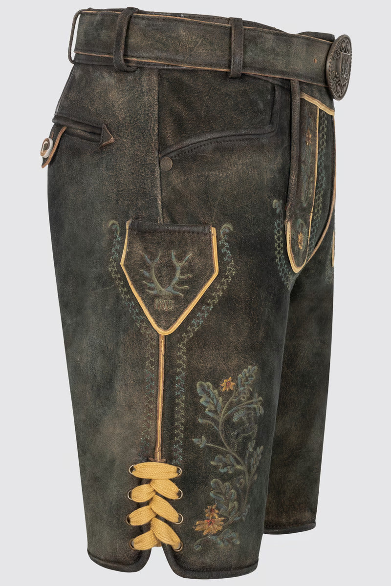 Kruger Men's Lederhosen "Charlie" with belt (50,52,54)