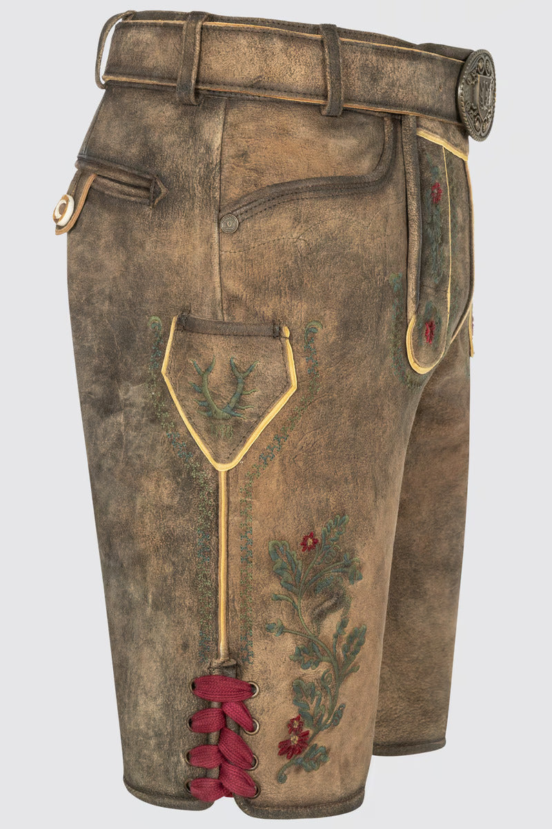 Kruger Men's Lederhosen "Charlie" with belt (light brown)