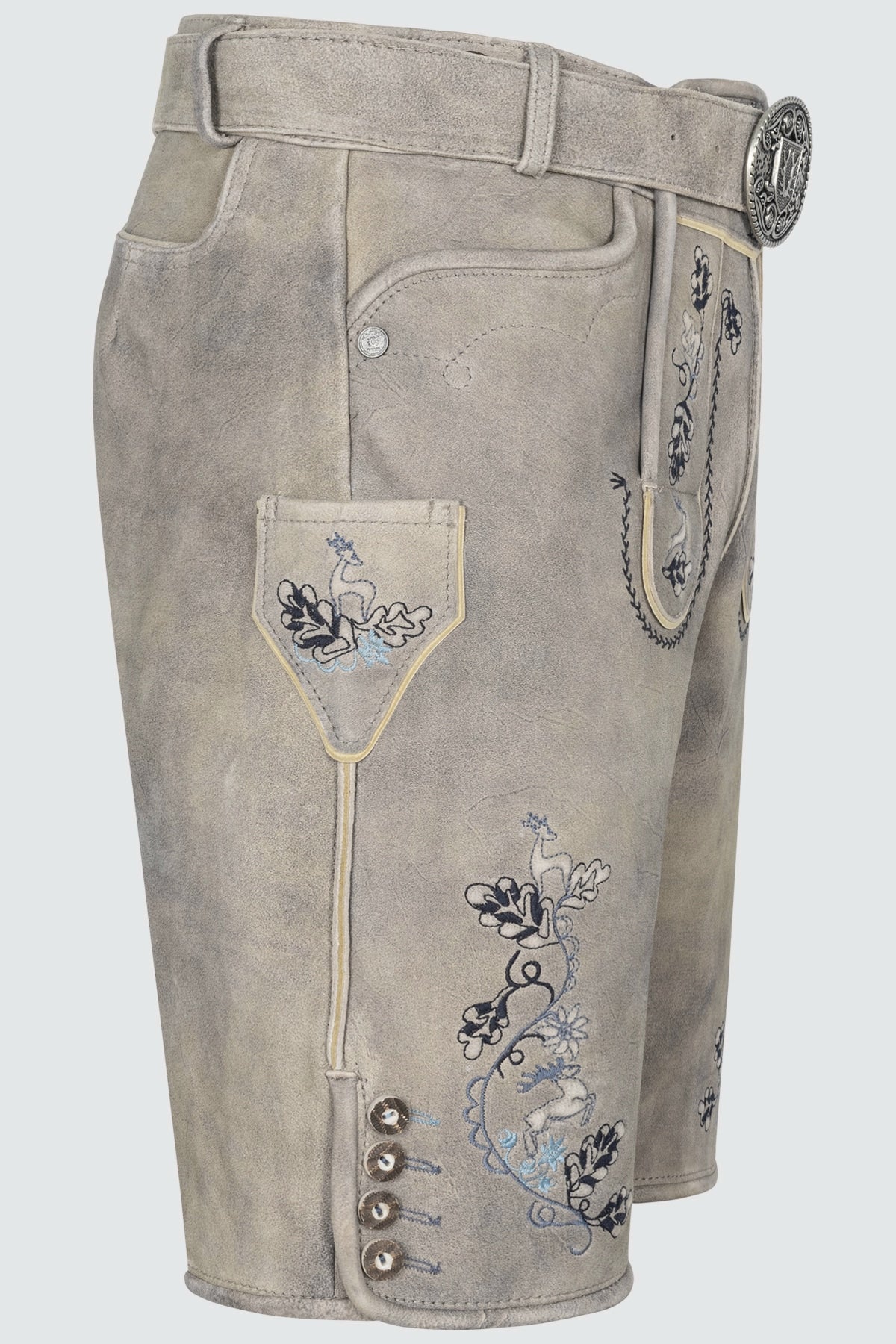 Kruger Men's Lederhosen "Keanu" with Belt - Beige