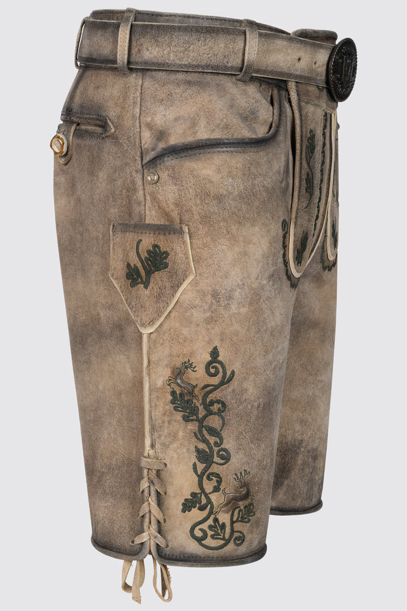 Kruger Men's Lederhosen "Melo" brown/green