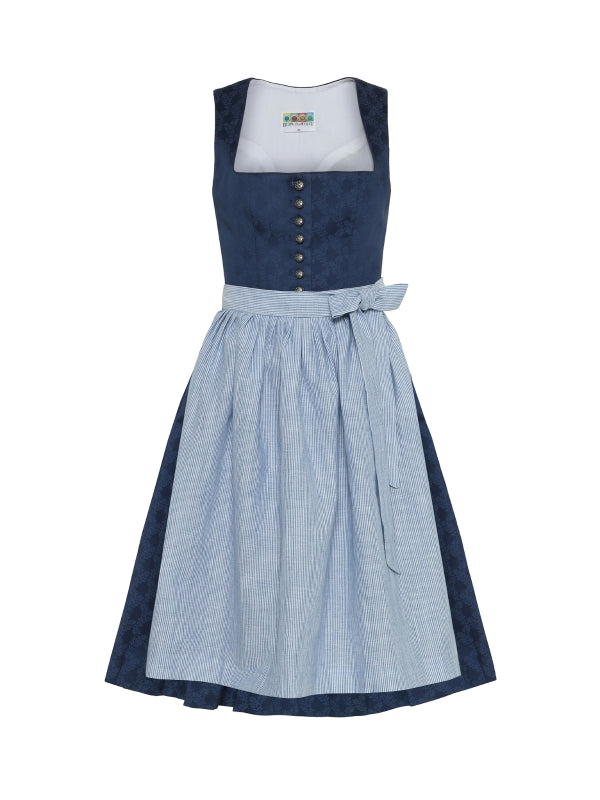 Berwin Long Dirndl 2pcs. 70cm "Dahlia" navy