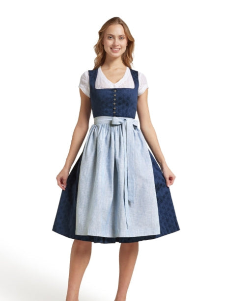 Berwin Long Dirndl 2pcs. 70cm "Dahlia" navy
