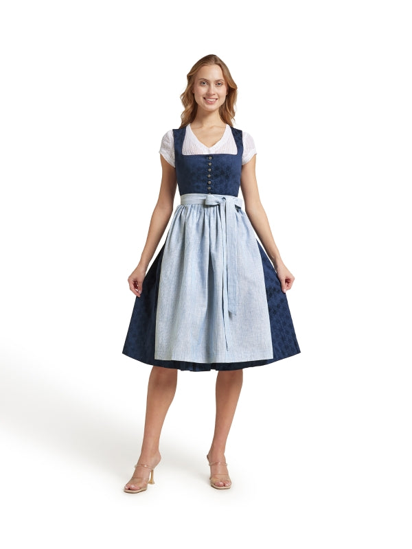 Berwin Long Dirndl 2pcs. 70cm "Dahlia" navy