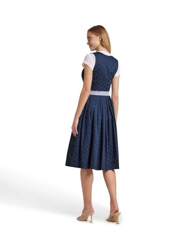 Berwin Long Dirndl 2pcs. 70cm "Dahlia" navy