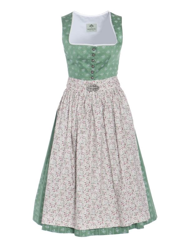 Berwin Maxi Dirndl 2pcs. 75cm "Emmi" sage (size 40)