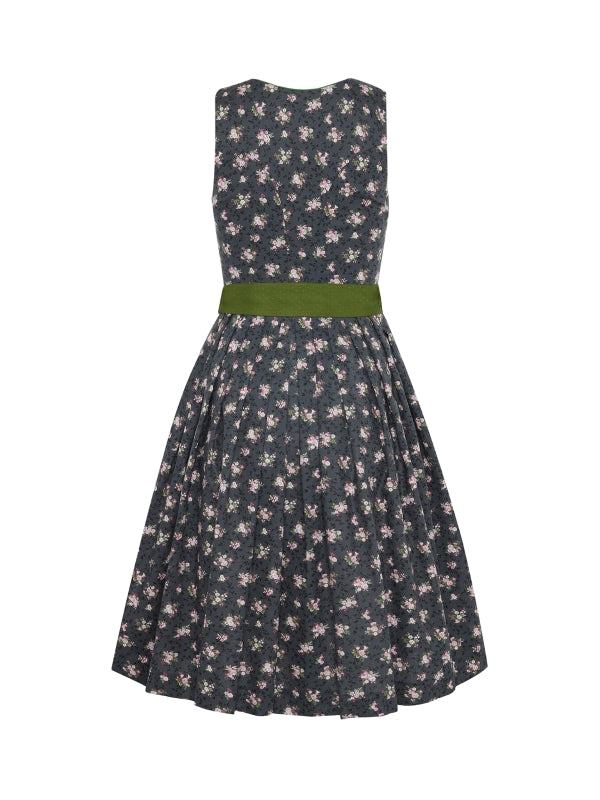 Berwin Midi Dirndl 2pcs. 60cm "Ottilie" anthracite (size 38)