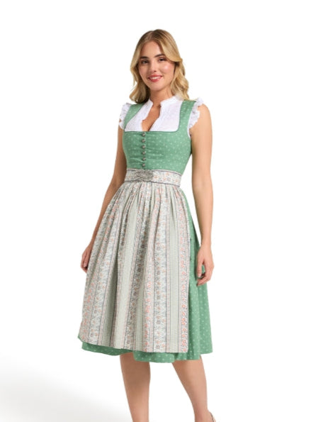 Berwin Long Dirndl 2pcs. 70cm "Klara" green (36)