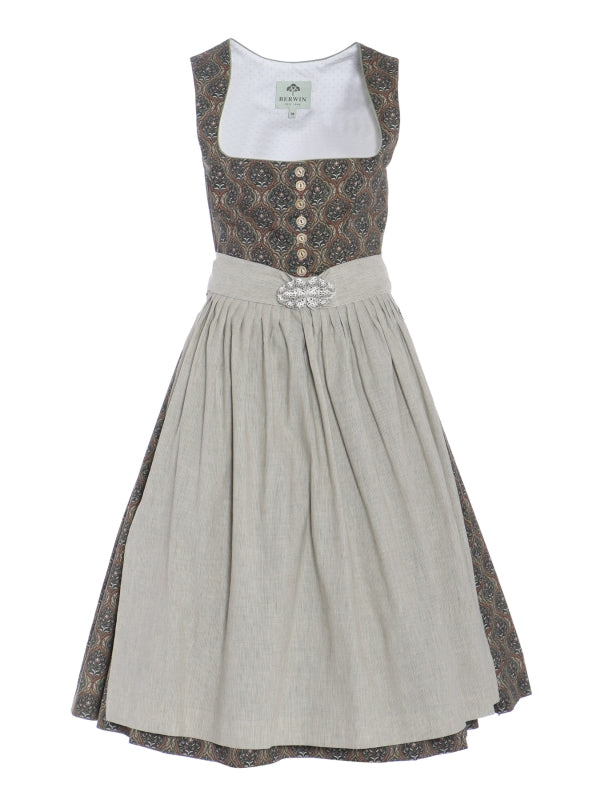 Berwin Long Dirndl 2pcs. 70cm "Hildegard" olive