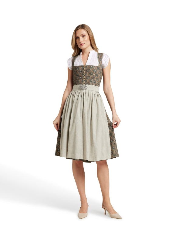 Berwin Long Dirndl 2pcs. 70cm "Hildegard" olive