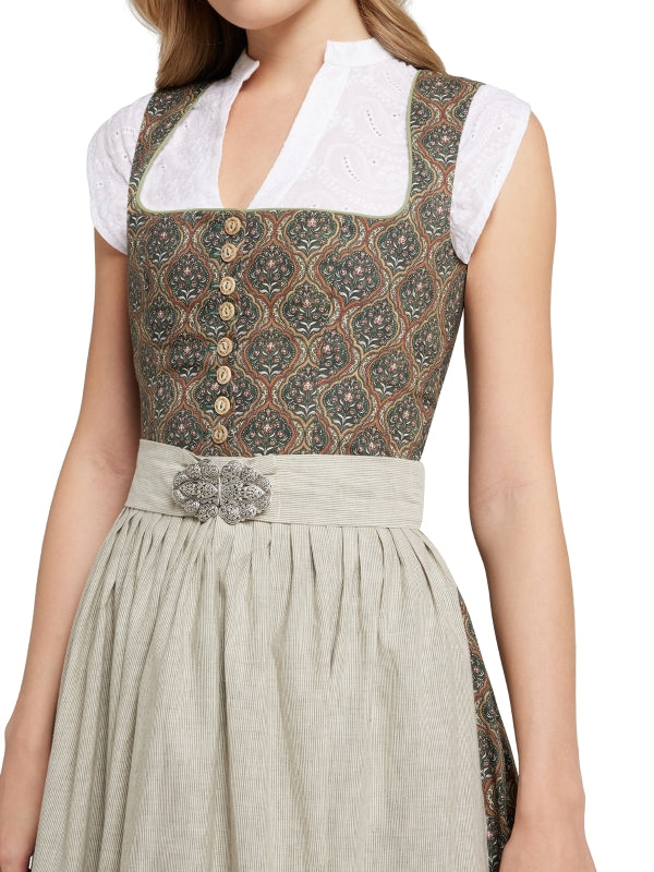Berwin Long Dirndl 2pcs. 70cm "Hildegard" olive