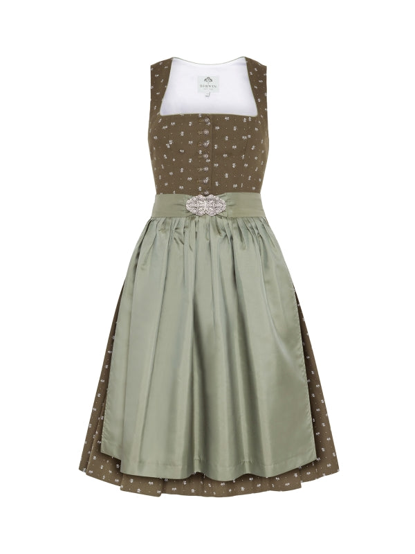 Berwin Long Dirndl 2pcs. 70cm "Verena" olive