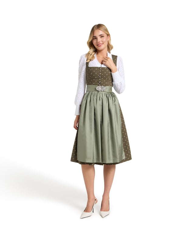 Berwin Long Dirndl 2pcs. 70cm "Verena" olive
