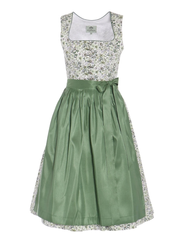 Berwin Long Dirndl 2pcs. 70cm "Anna" green (size 34,36,38)