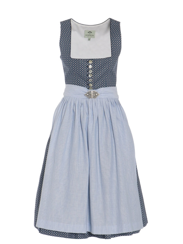 Berwin Long Dirndl 2pcs. 70cm "Helma" blue