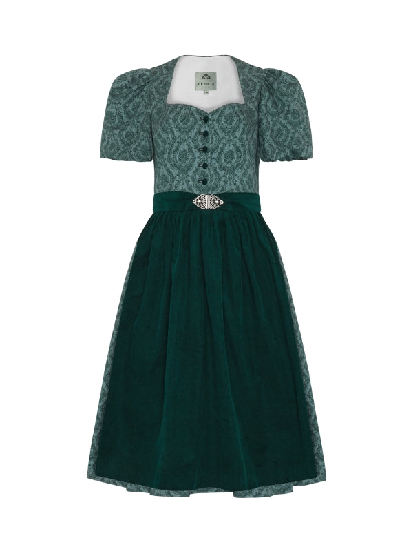 Berwin & Wolff Long Dirndl 2pcs. 75cm "Liesl" Green