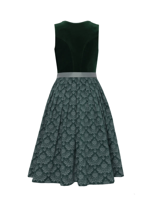 Berwin Velvet Dirndl 2pcs. 75cm "Grace" Green