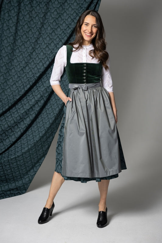 Berwin Velvet Dirndl 2pcs. 75cm "Grace" Green