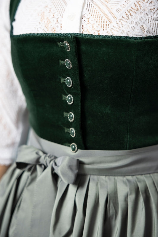 Berwin Velvet Dirndl 2pcs. 75cm "Grace" Green