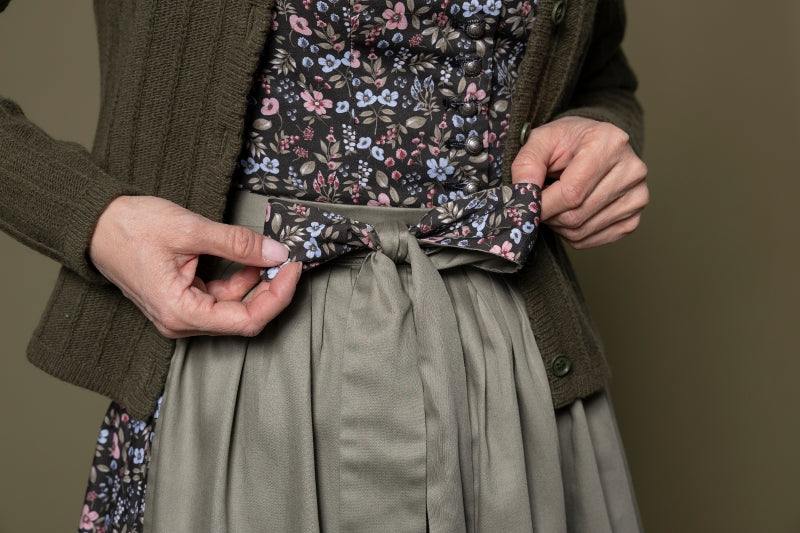 Berwin Long Dirndl 2pcs. 75cm "Jule" olive green