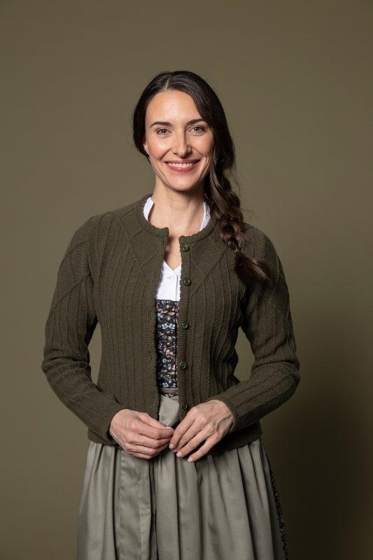 Berwin Maxi Dirndl 2pcs. 75cm "Jule" olive green