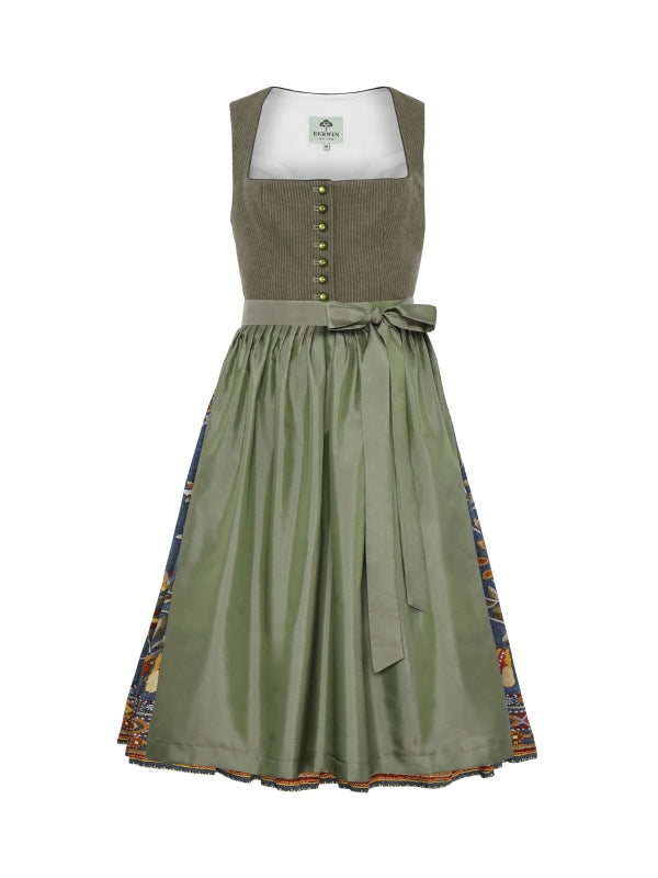 Berwin Long Dirndl 2pcs. 75cm "Dafne" green