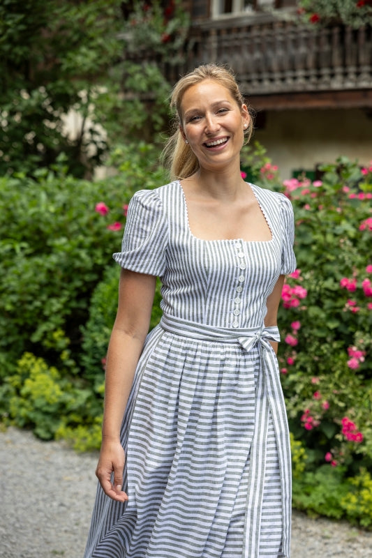 Berwin Maxi Dirndl 2pcs. 80cm "Kara" stripes
