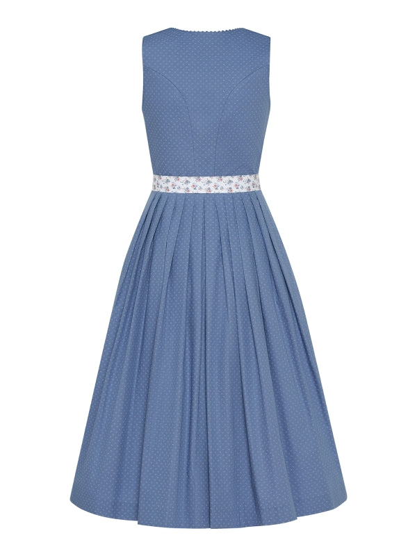 Berwin Long Dirndl 2pcs. 75cm "Sarah" blue