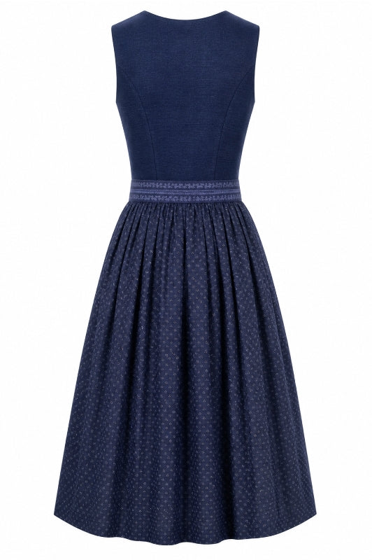 Berwin Long Dirndl 2pcs. 75cm 'Ingrid' navy