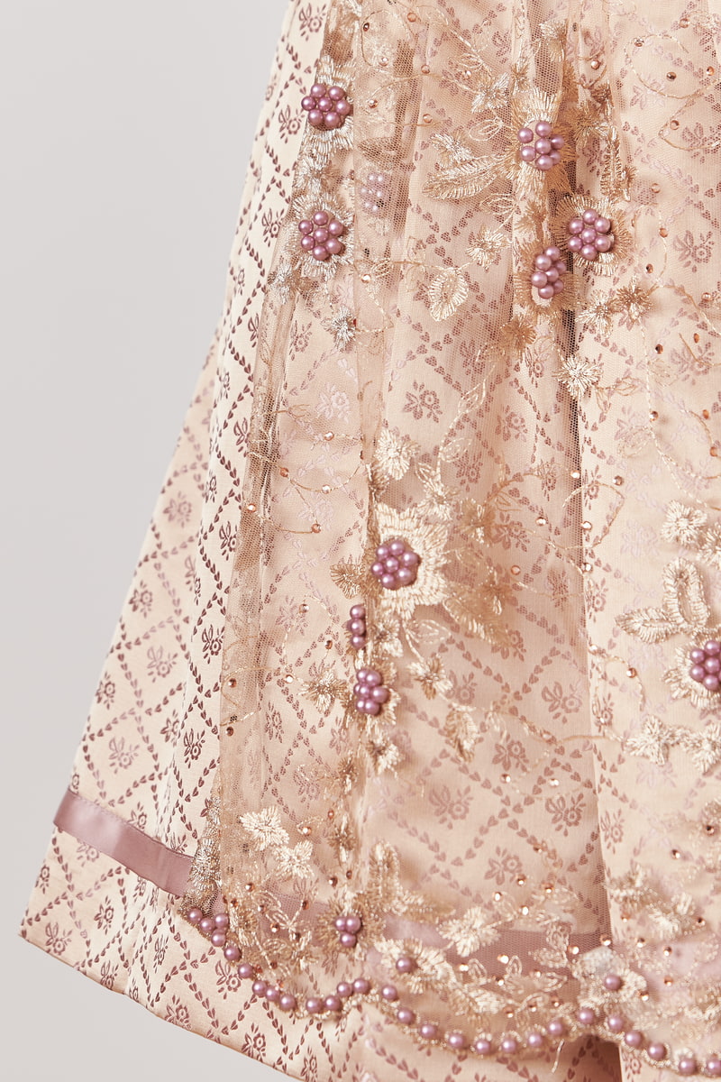 Kruger Rosalia Mini Dirndl, Beige — 50cm 2pc Set