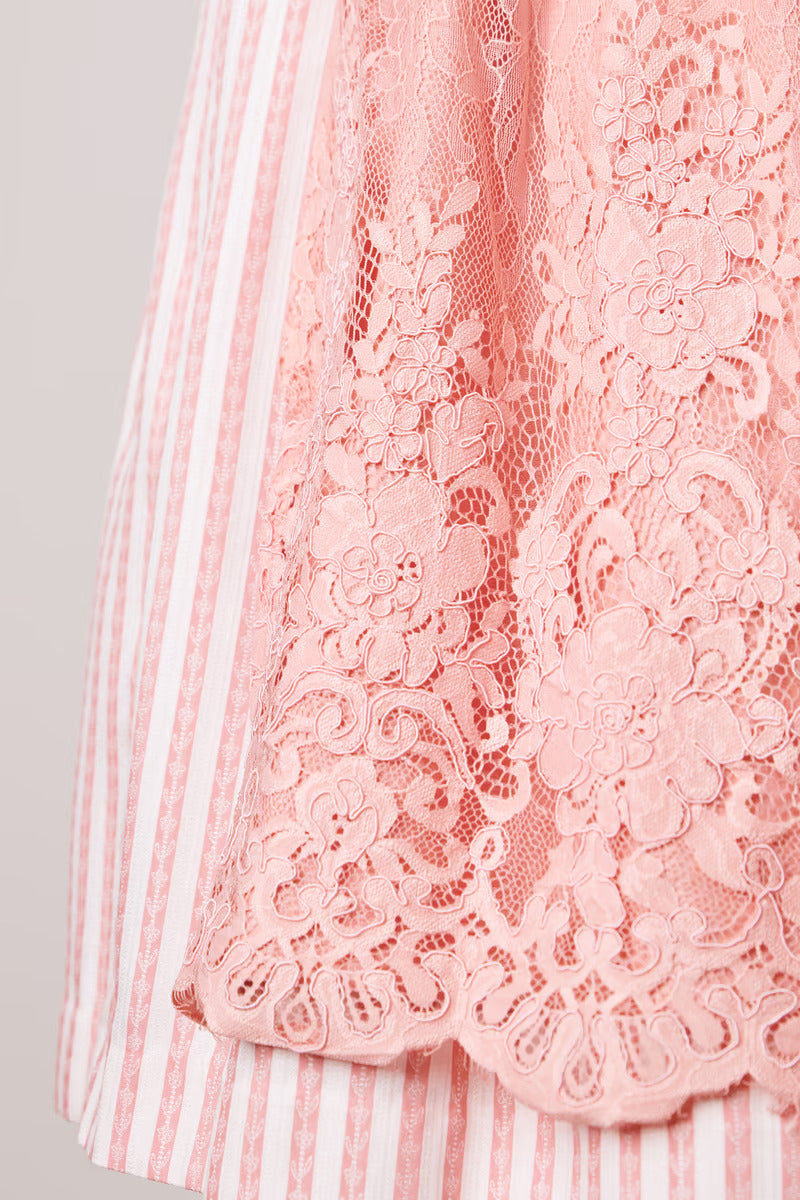 Kruger Long Dirndl 2pcs. 70cm "Edith"  pink (40)
