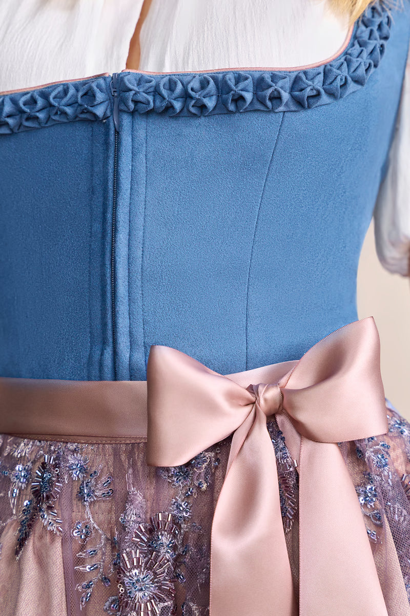 Kruger Midi Dirndl 2pc 60cm "Ola" blue (low stock)