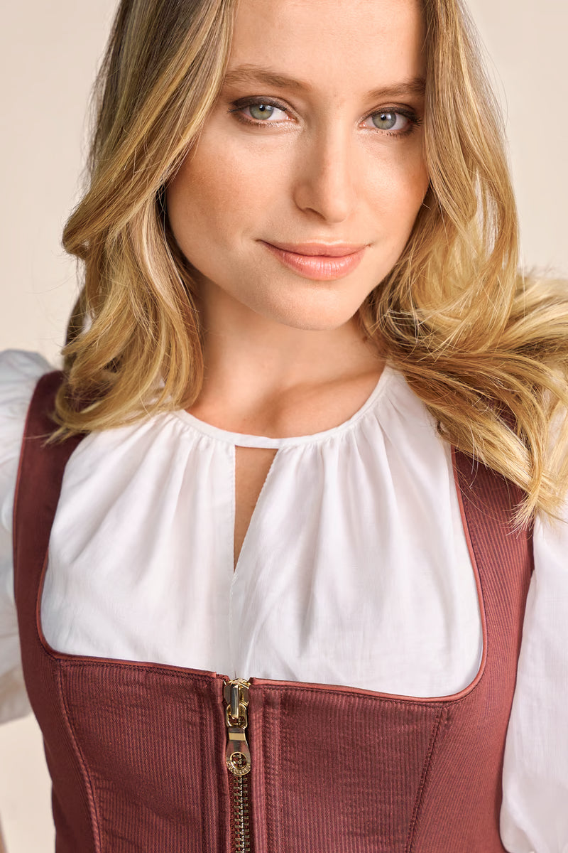 Kruger Midi Dirndl 2pcs. 60cm "Elja" red
