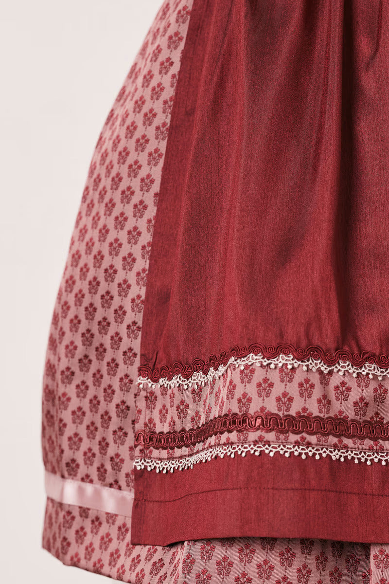 Midi Dirndl 2pcs. 60cm "Alica" red