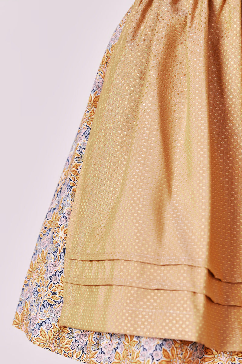 Kruger Midi Dirndl 2pcs. 60cm "Bee" blue